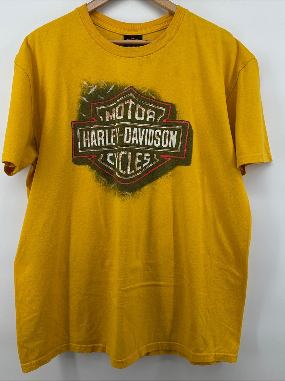 Harley-Davidson Orlando Eagle Yellow Graphic Tee XL Retro 2010